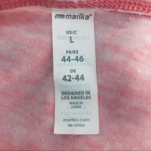 Marika Pink Washed V-Neck T-shirt Size Large - Picture 8 of 9